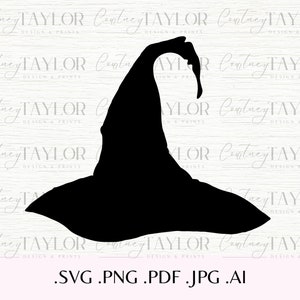 Chapéu de bruxa Svg, silhueta de chapéu de bruxa, chapéu de bruxa Svg, clipart de chapéu de bruxa, arquivo de corte de chapéu de bruxa, cricut de chapéu de bruxa, chapéu de bruxa png