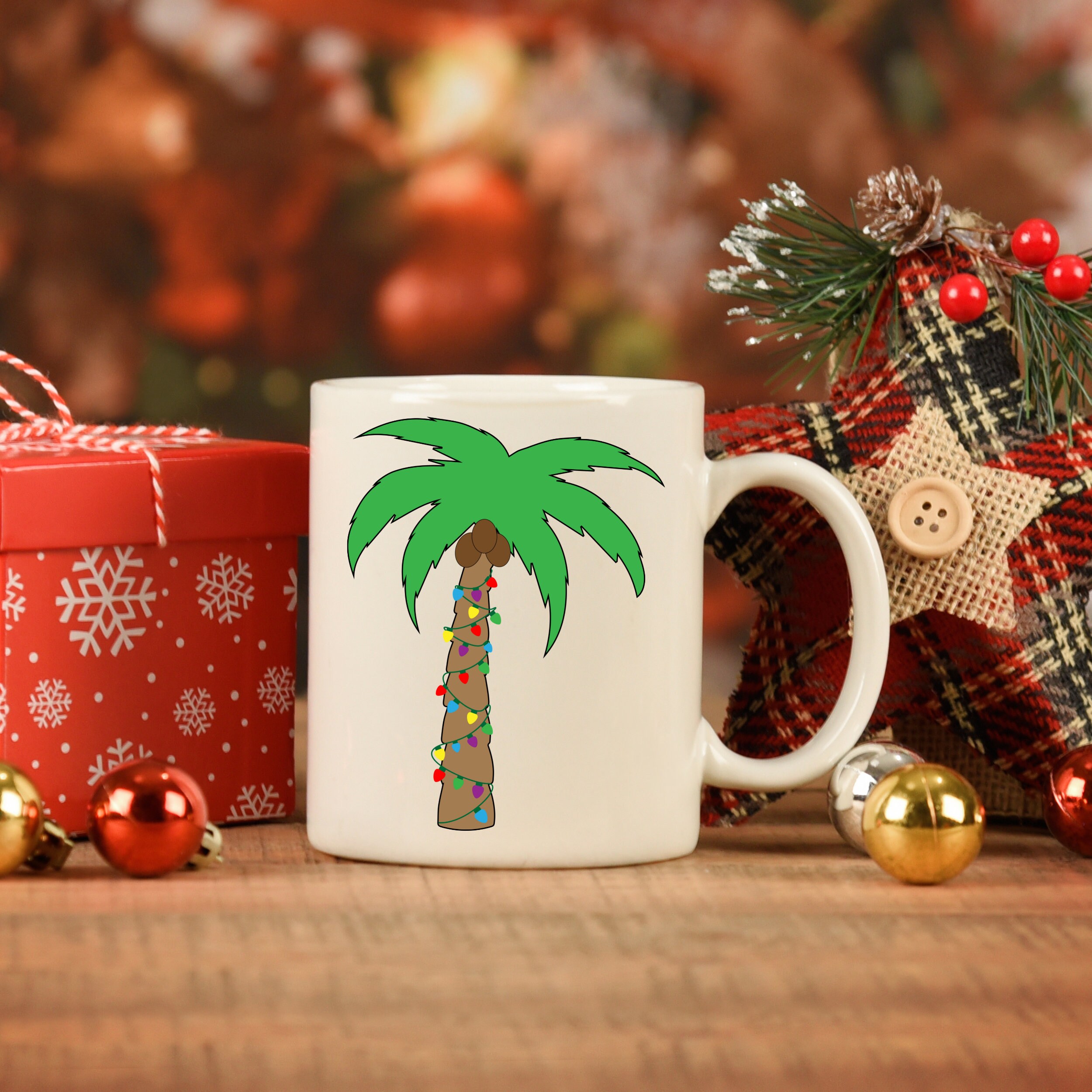 Christmas Palm Tree SVG, Tropical Christmas Svg, Christmas Palm Tree