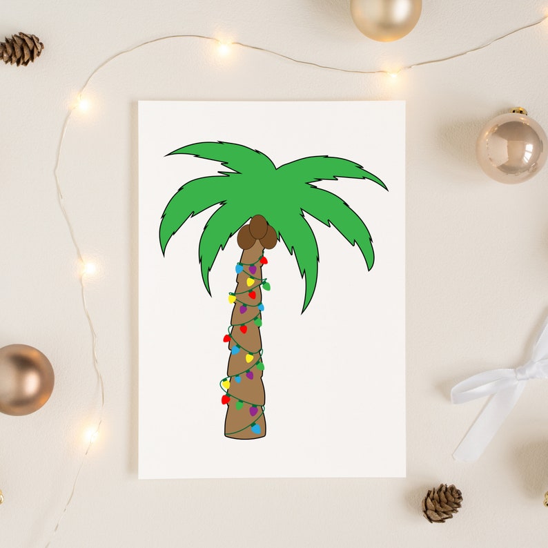 Christmas Palm Tree SVG, Tropical Christmas Svg, Christmas Palm Tree