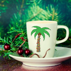 Christmas Palm Tree SVG, Tropical Christmas Svg, Christmas Palm Tree