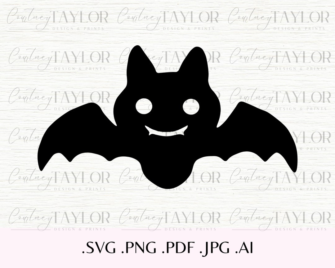 Bat Svg, Cute Bat Svg, Halloween Bat Svg, Bat Silhouette, Cute Bat Png, Bat Clipart, Bat Cut