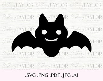 Puede incluir: Silueta negra de un murciélago de dibujos animados con ojos grandes y una sonrisa burlona. El murciélago está volando con las alas extendidas.