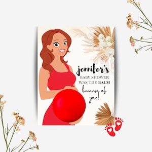eos Template, eos Baby Shower Card Holder, Thank You Favors for eos Lip Balm, eos Balm Holder, EDITABLE Printable Template