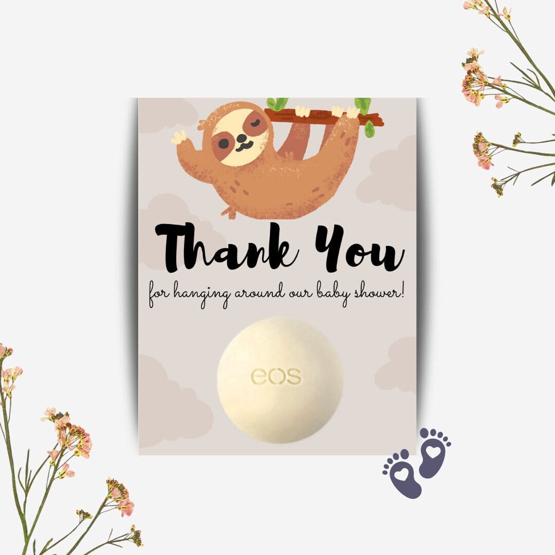 Eos Baby Shower Card Holder, Eos Template, Eos Baby Shower, Sloth
