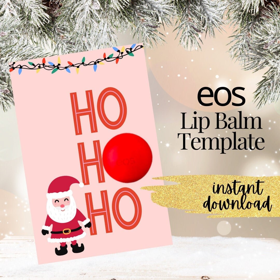 Eos Balm Holder Eos Template for Christmas Holiday Gifts - Etsy