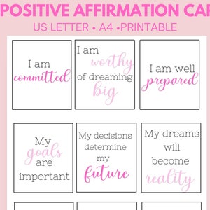 45 Positive Affirmationskarten, Manifest, Gesetz der Anziehung, Achtsamkeit