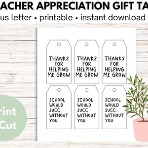 teacher appreciation thank you tag