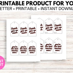 teacher appreciation gift tag