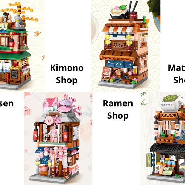 Japanese Street Mini Series 1 | Onsen | Ramen Shop | Kimono | Matcha | Restaurant | Cafe | Spa | Green Tea | Hot Spring | Noodles
