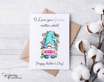 Mother's Day Gnome card | Perfect for Gnome lovers