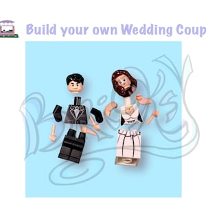 Wedding Custom Minifigure | Bride & Bridegroom | Wedding Favour | Cake Topper | Anniversary Present |  Gift | Decoration