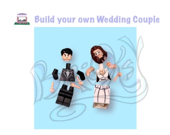 Wedding Custom Minifigure | Bride & Bridegroom | Wedding Favour | Cake Topper | Anniversary Present |  Gift | Decoration