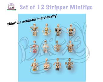 Set of 12 Female Stripper Minifigures | Individual Available | Kinky | Adult Present | Girlfriend | Boyfriend | lover | Swinger | Lingerie
