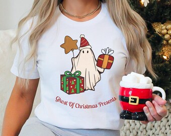 Fantasma de presentes de Natal, download digital transparente de PNG de feriado, camisetas, moletons, suéteres, cartões, canecas, design