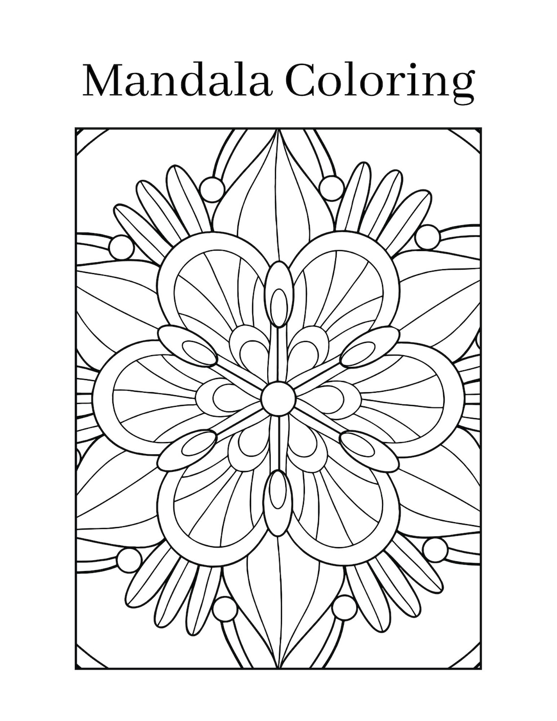 Printable Mandala Coloring Sheets - Etsy