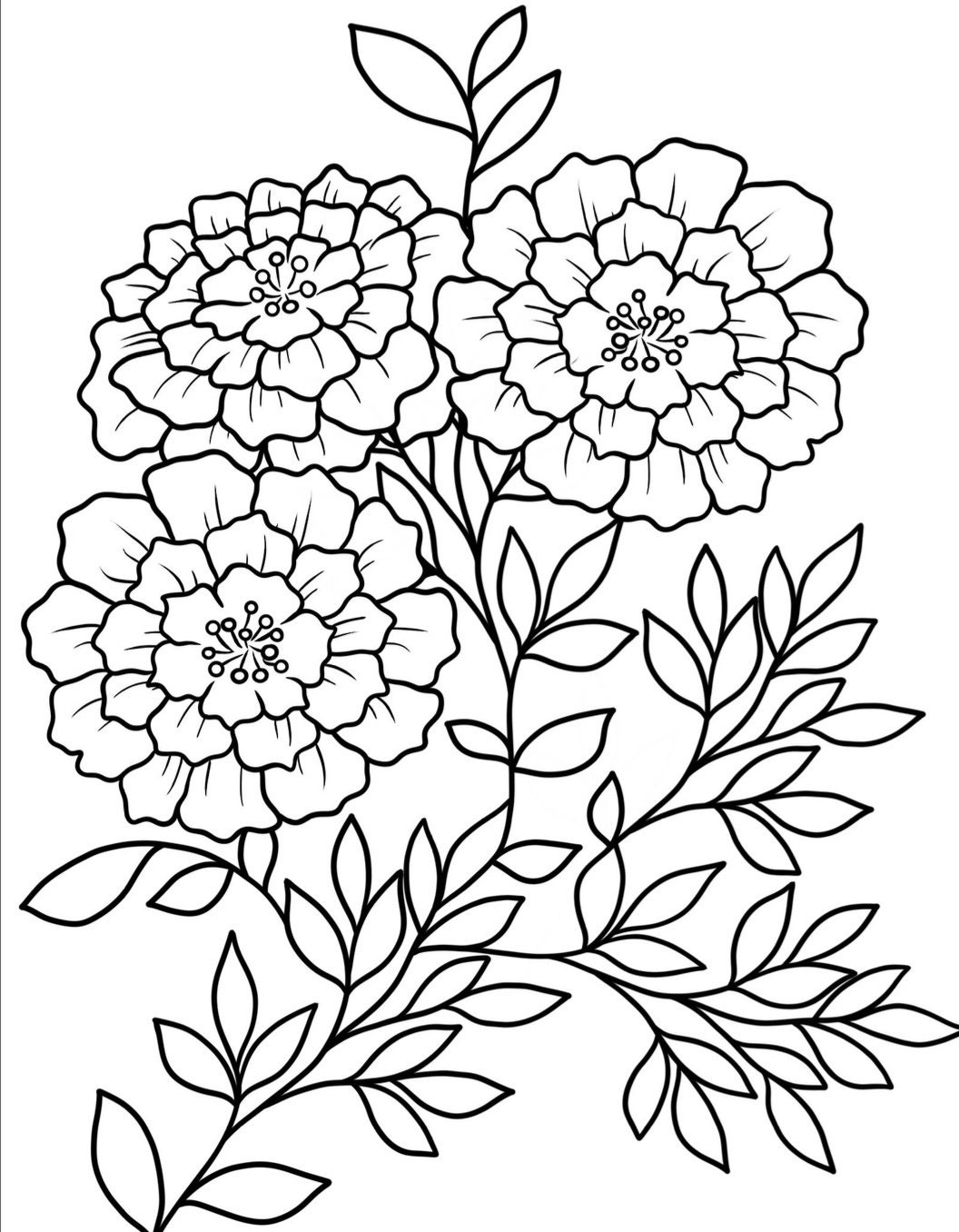 Coloring Sheets FLOWERS - Etsy