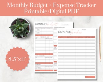 Monthly Budget Planner: Easy Expense Tracker & Budget Worksheet for Effective Paycheck Management