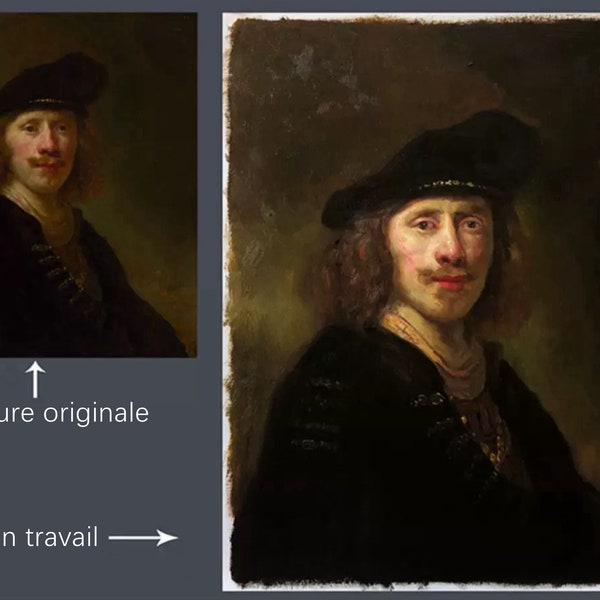 Reproduction d'un tableau célèbre peintures à l'huile peintures anciennes peint à la main Histoire de l'art