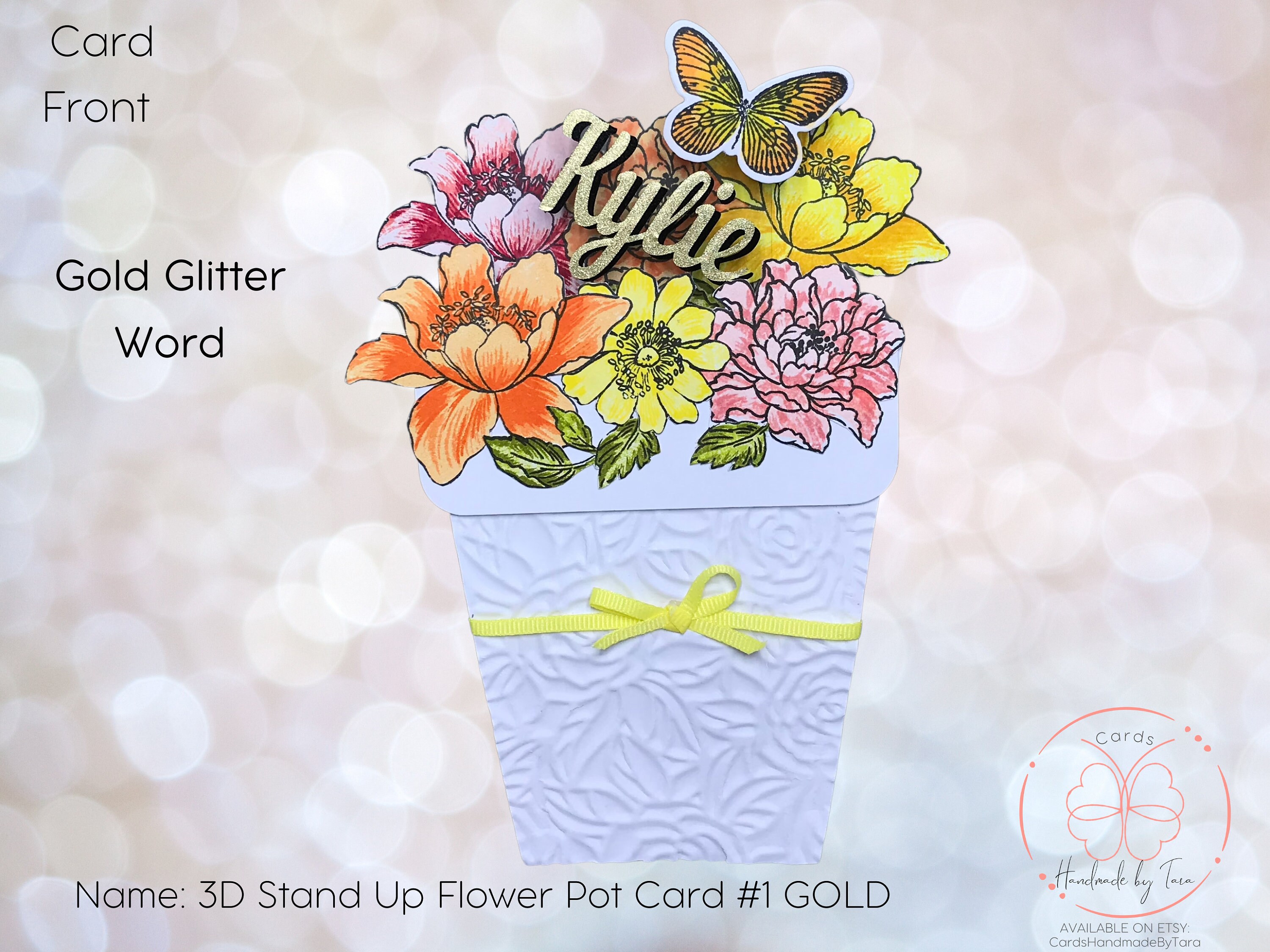 3D Stand up Flower Pot Card 1 - Etsy