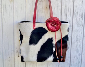 Cowhide Tote  * 100 % Brazilian Cowhide *   Leather Store / Leather Shop