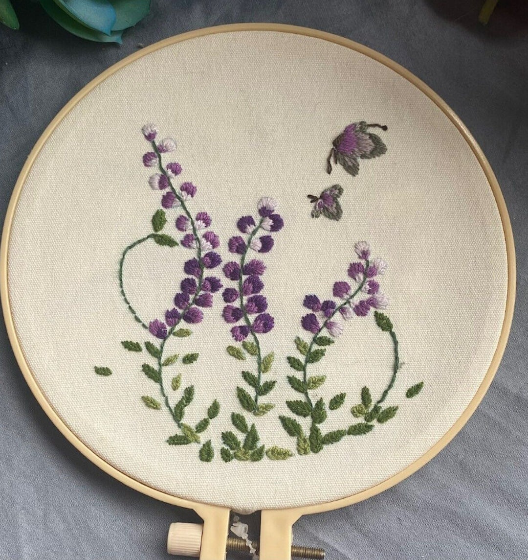 Hand Embroidered Flower Hoop Art Floral Home Wall Decor Gift - Etsy