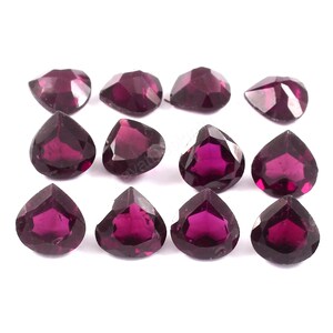 Top Quality Hyderabad Garnet Heart Shape Faceted Cut Loose Calibrated Gemstone Size 3MM, 4MM, 5MM, 6MM, 7MM, 8MM, 9MM, 10MM