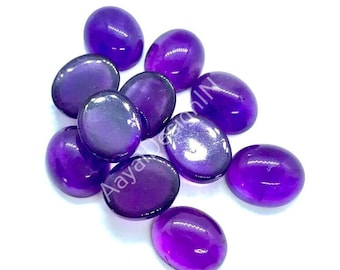 AAA Natural Purple Amethyst Oval Cabochon Loose Calibrated Gemstone,5x7,7x9,8x10,9x11,10x12,10x4,12x16,13x18,15x20,18x25M