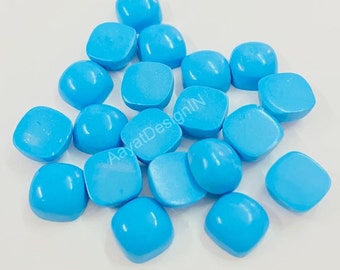 AAA 品質の天然ブルーアマゾナイト クッション カボション ルース