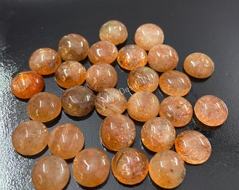 AAA Sunstone Round Cabochon, Loose Gemstone (3-15MM)