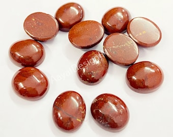 Alle maten rode jaspis, gladde ovale cabochon losse gekalibreerde edelsteen, 3x5,4x6,5x7,7x9,8x10,9x11,10x12,10x4,12x16,13x18,15x20,18x25MM