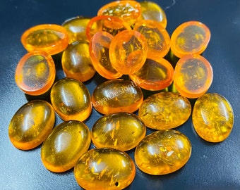 AAA Quality Baltic Amber Oval Loose Gemstone Calibrated Size 3x5, 4x6, 5x7, 6x8, 7x9, 8x10, 9x11, 10x12, 10x14, 12x16, 13x18, 15x20, 18x25MM