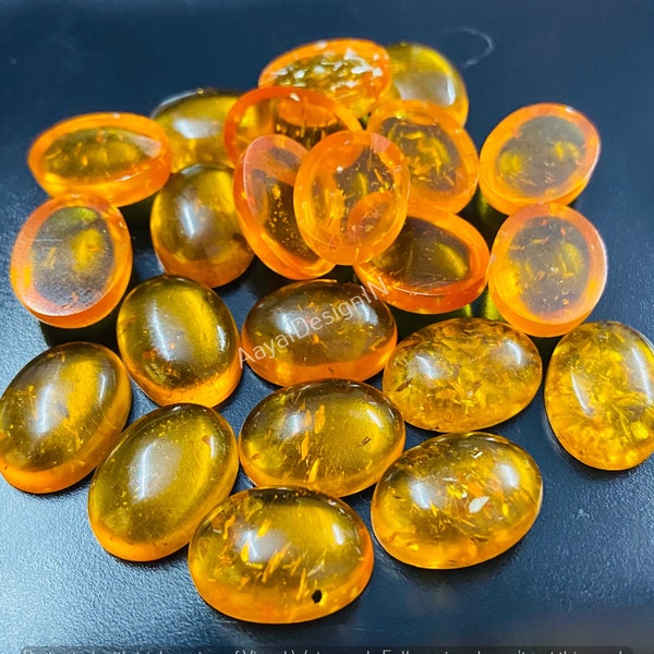 AAA Quality Baltic Amber oval Cabochon Calibrated Size Loose Gemstone, 3x5,4x6,5x7,6x8,7x9,8x10,9x11,10x12,10x4,12x16,13x18,15x20,18x25 MM