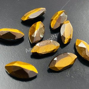 AAA Quality Natural Tiger&#39;Eye Marquise Faceted Cut Loose Calibrated Gemstone  3x6, 4x8, 5x10, 6x12, 7x14, 8x16, 9x18, 10x20 MM