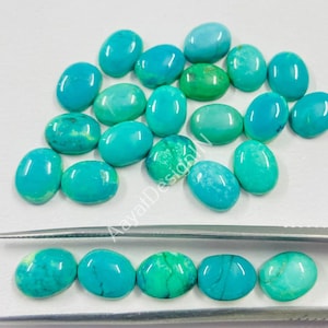 Natural Tibetan Turquoise Oval Cabochon Loose Calibrated Gemstone,3x5,4x6,5x7,7x9,8x10,9x11,10x12,10x4,12x16,13x18,15x20,18x25MM