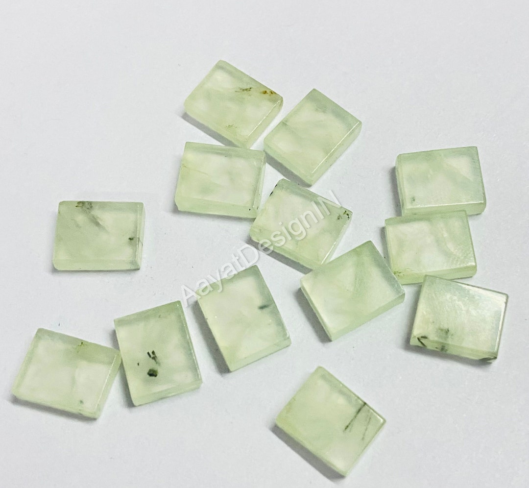 Natural Prehnite Octagon Flat Coin Loose Calibrated Gemstone 3x5, 4x6 ...