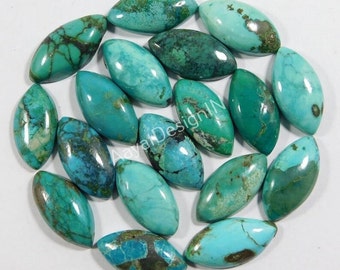 Natural Tibetan Turquoise Marquise Cabochon Loose Calibrated Gemstone 5x10, 6x12, 7x14, 8x16, 9x18, 10x20 MM