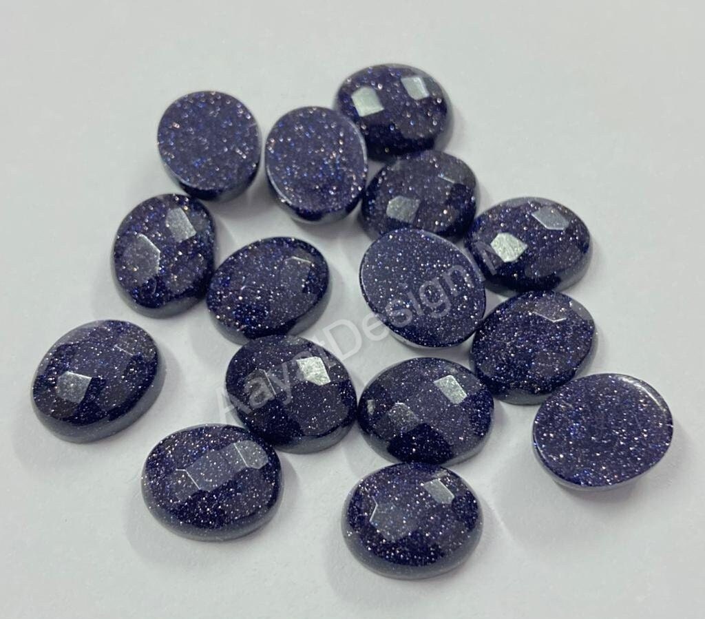15 Inch Strand Of Galaxy Staras Blue Sandstone Round Loose Beads - 4mm To 14mm Sizes