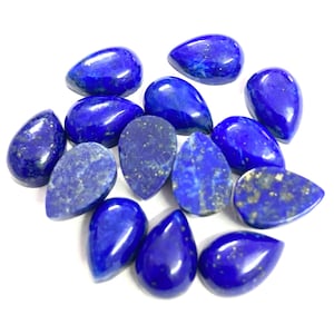 Natural Lapis Lazuli Pear Cabochon Loose Calibrated Gemstone,3x5,4x6,5x7,7x9,8x10,9x11,10x12,10x4,12x16,13x18,15x20,18x25MM