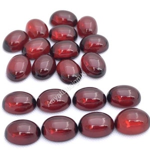 Natural Mozambique Red Garnet Oval Cabochon Loose Calibrated Gemstone  3X5MM,4X6MM,5X7MM,6X8MM,7X9MM,8X10MM,9X11MM,10X14MM