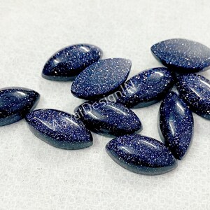 Piedra arenisca azul natural Marquesa Cabujón Piedra preciosa calibrada suelta 3x6, 4x8, 5x10, 6x12, 7x14, 8x16, 9x18, 10x20 MM