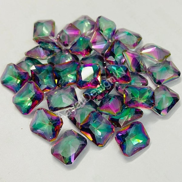 Natuurlijke Mystic Topaz Octagon Faceted Cut Loose Mystic Gemstone, 5x7,7x9,8x10,9x11,10x12,10x4,12x16,13x18,15x20,18x25M