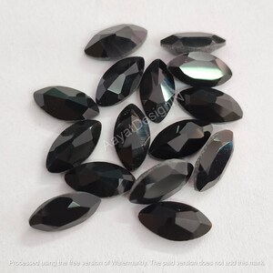 AAA Quality Natural Black Onyx Marquise faceted cut Loose Calibrated Gemstone  3x6, 4x8, 5x10, 6x12, 7x14, 8x16, 9x18, 10x20 MM