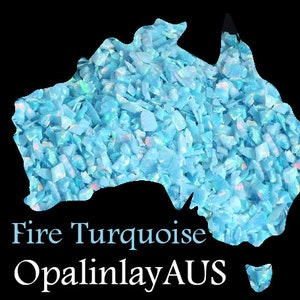 Fire Turquoise / Crushed Opal / Turquoise Opal / Inlay Opal / Jewellery Making / Woodwork Inlay / Ring Inlay / Resin Art / Synthetic Opal