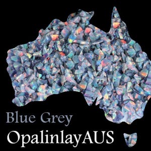 Blue Grey Crushed Opal: Synthetic Inlay for Jewelry & Resin Art