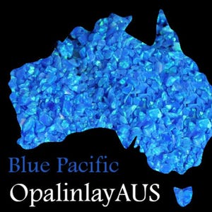 Blue Pacific Crushed Opal: Lab-Grown Inlay, Resin Art