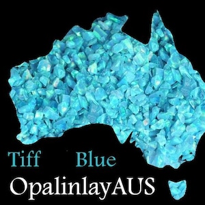 Tiff Blue / Crushed Opal / Blue Opal / Inlay Opal / Jewellery Making / Woodwork Inlay / Ring Inlay / Resin Art / Knife Making /Synthetic