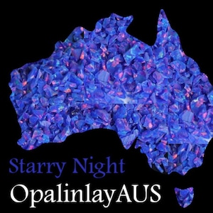 Starry Night / Crushed Opal / Purple Opal / Inlay Opal / Jewellery Making / Woodwork Inlay / Ring making / Resin Art / Synthetic opal