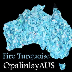 Fire Turquoise Crushed Opal: Lab-Grown Inlay Opal (2mm-30mesh)