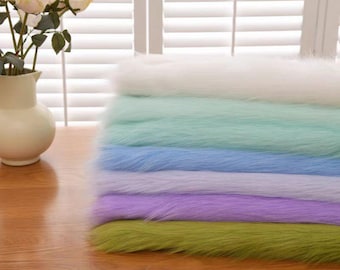 Long Pile Fabric,Fursuit Material,Minky Fabric,Upholstery Fabric,Solid Fabric,Faux Fur Fabric,Plush Fabric,20*50cm/7.87*19.69 inches
