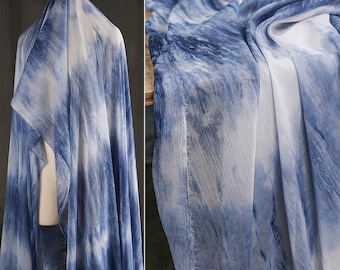 Gradient Chiffon Fabric,Tie Dye Fabric,Clothes Fabric,Summer Dress Fabric,Chiffon Fabric, Soft Fabric,Curtain Fabric,Fabric By 1/2 Yard